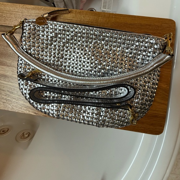 Clare V Handbags - Clare v petit moyen Silver Woven etoile Women's crossbody bag NWT